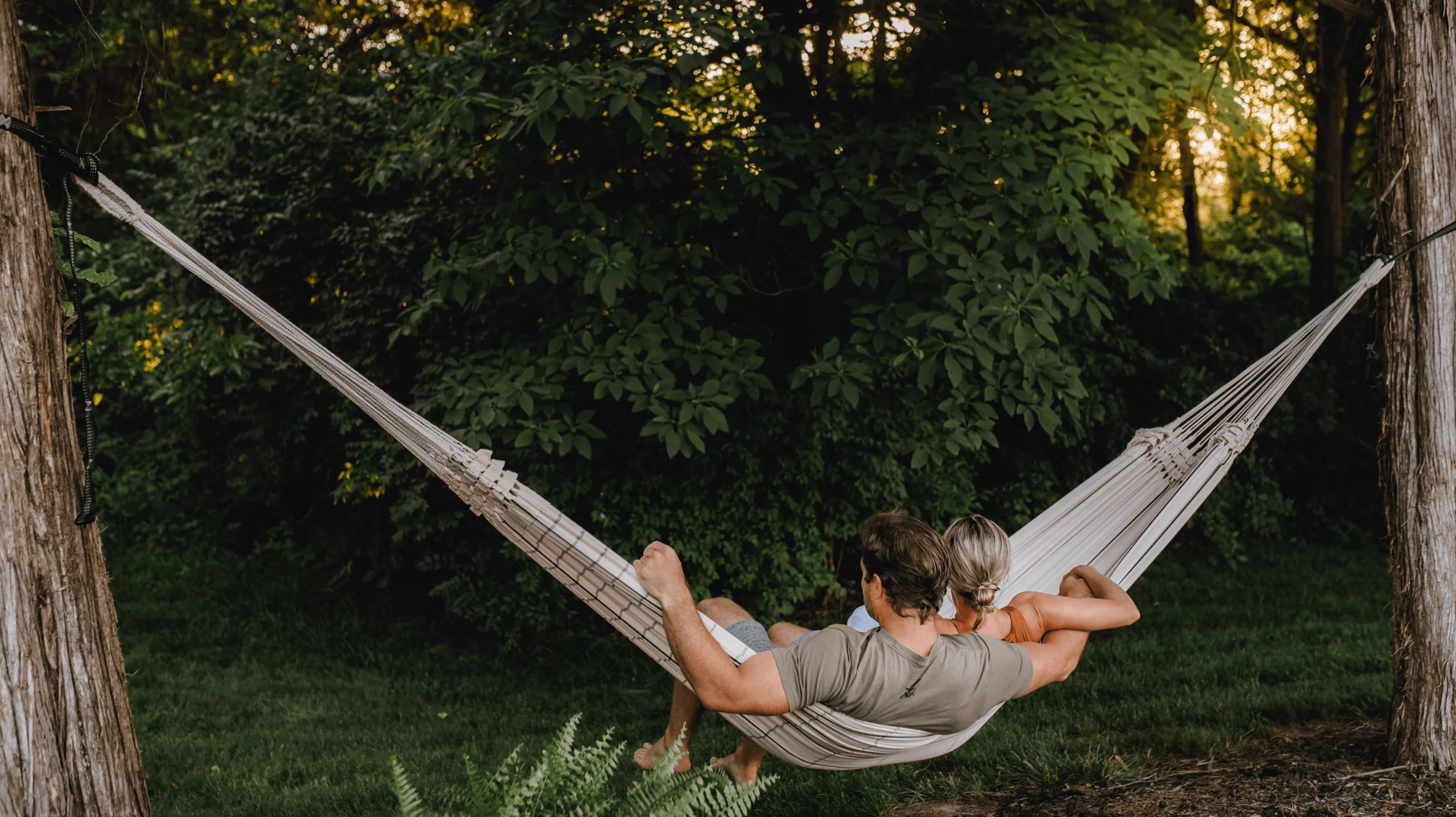 Brazilian Cotton Hammock White with Black Stripes - Image 4