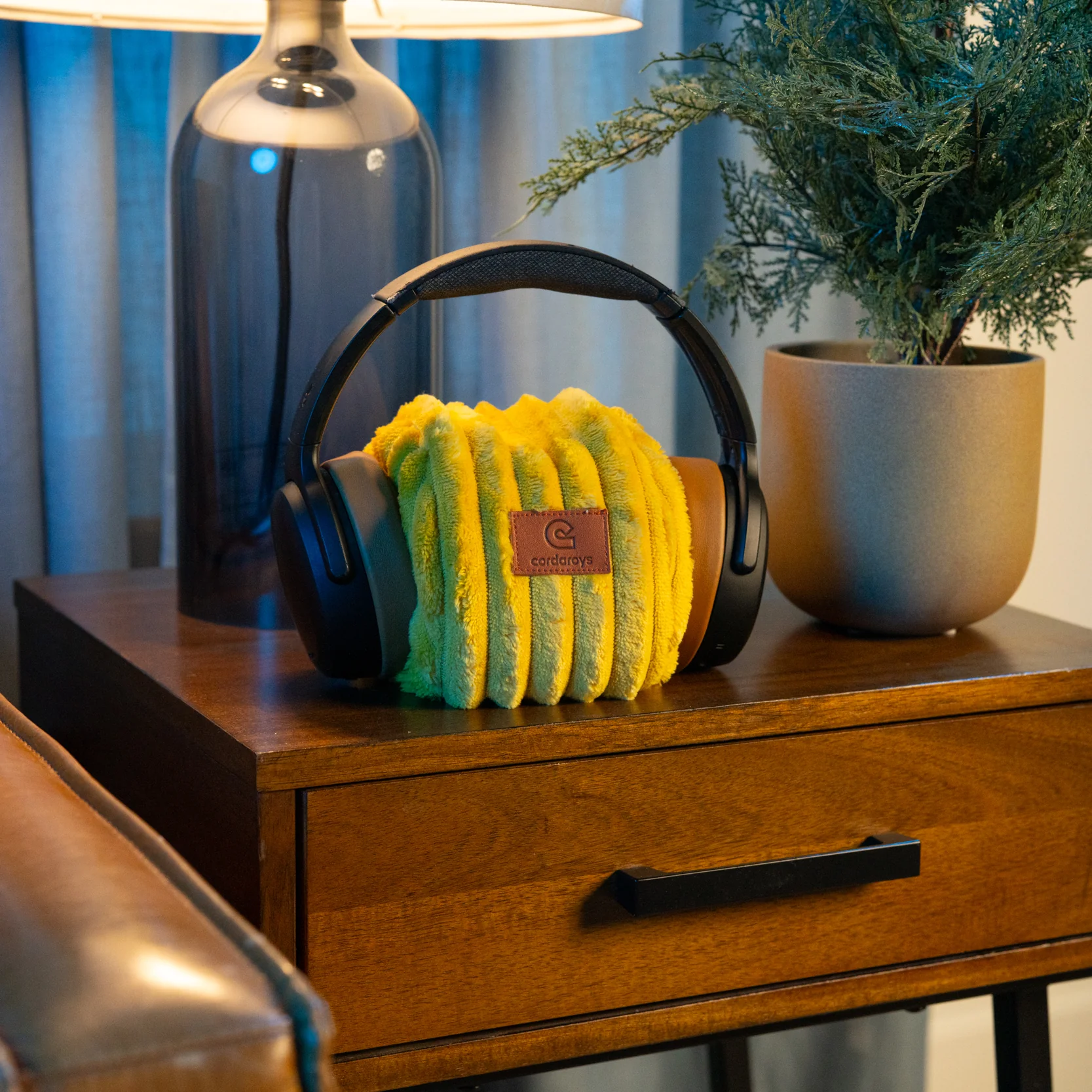 Mini Phone Holder Desk Bean Bag - Plush Corduroy - Image 3