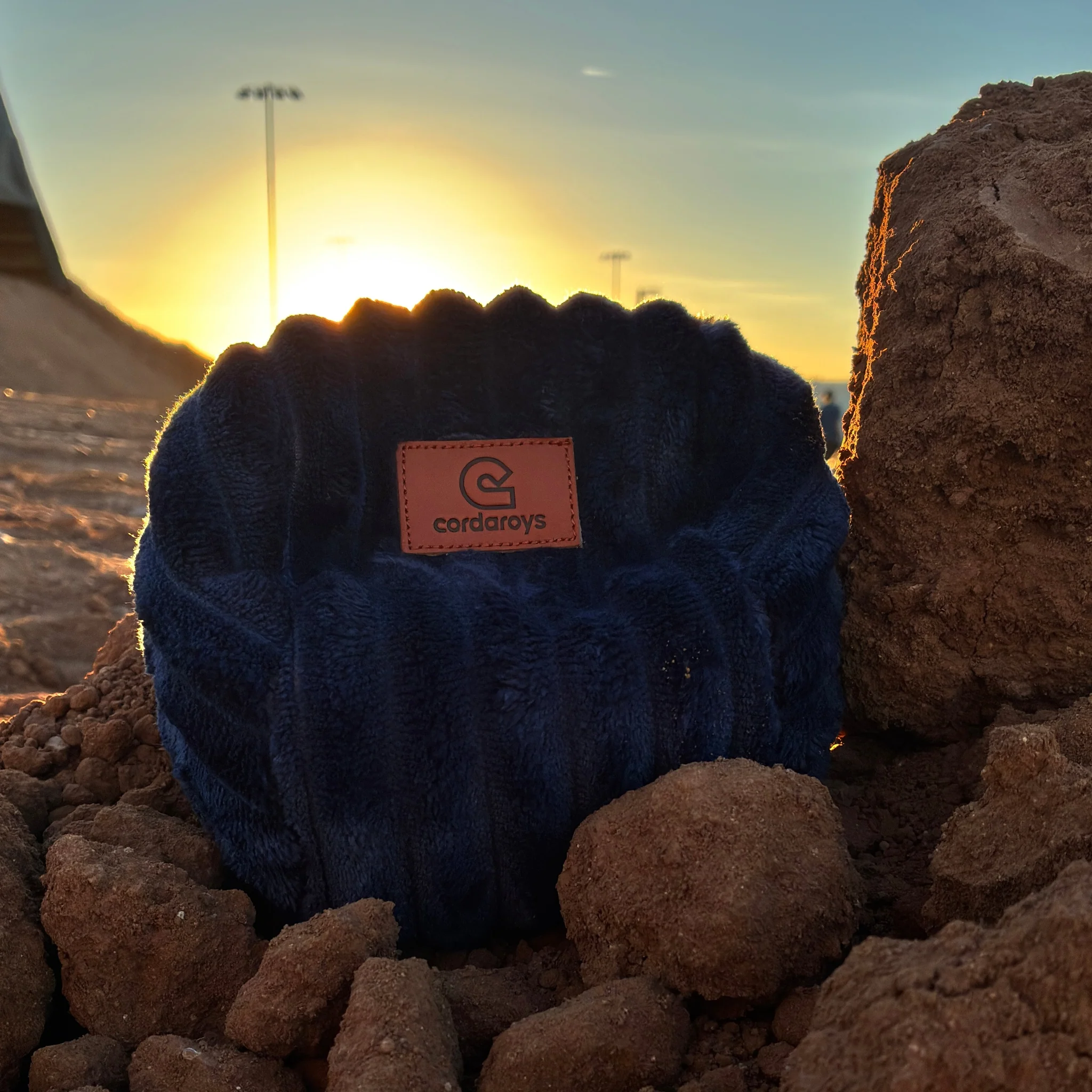 Mini Phone Holder Desk Bean Bag - Plush Corduroy - Image 5