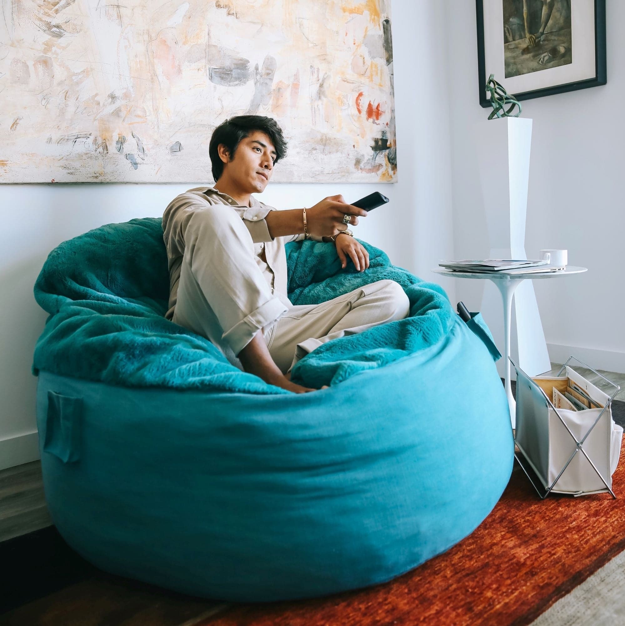 Adult Bean Bag Chair - Full - NEST Bunny Fur - Image 5