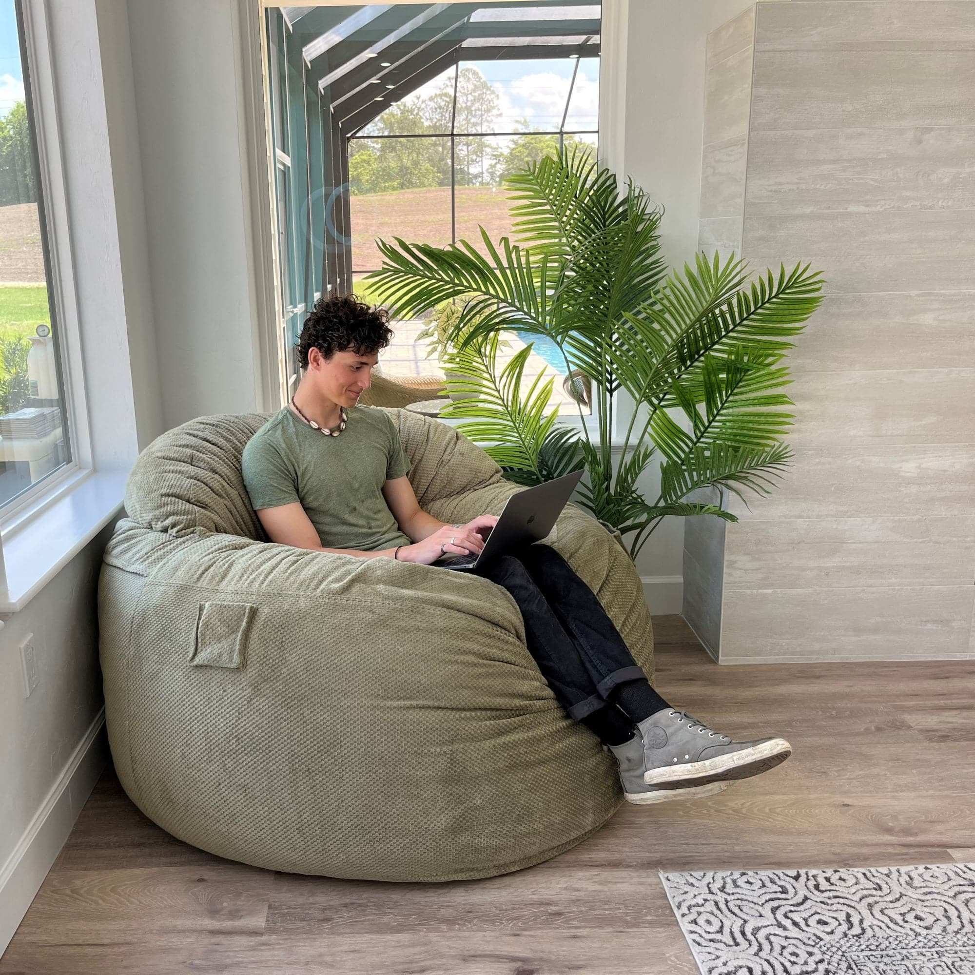 Adult Bean Bag Chair - Full - NEST Chenille - Image 4