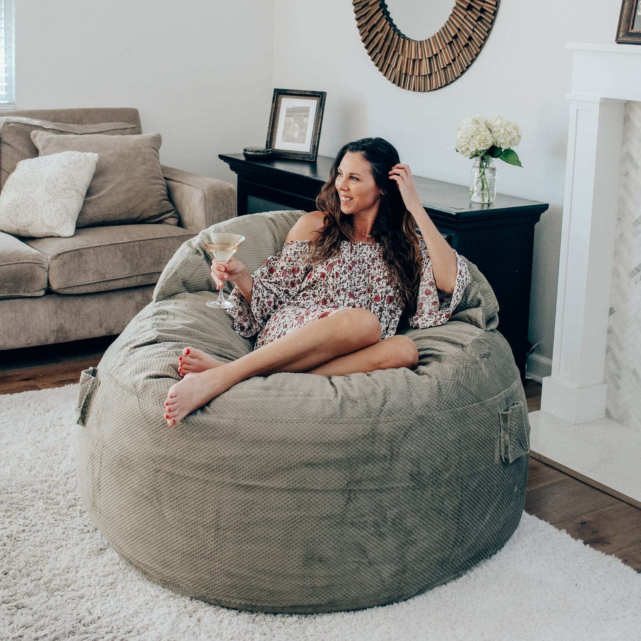 Adult Bean Bag Chair - King - NEST Chenille - Image 3