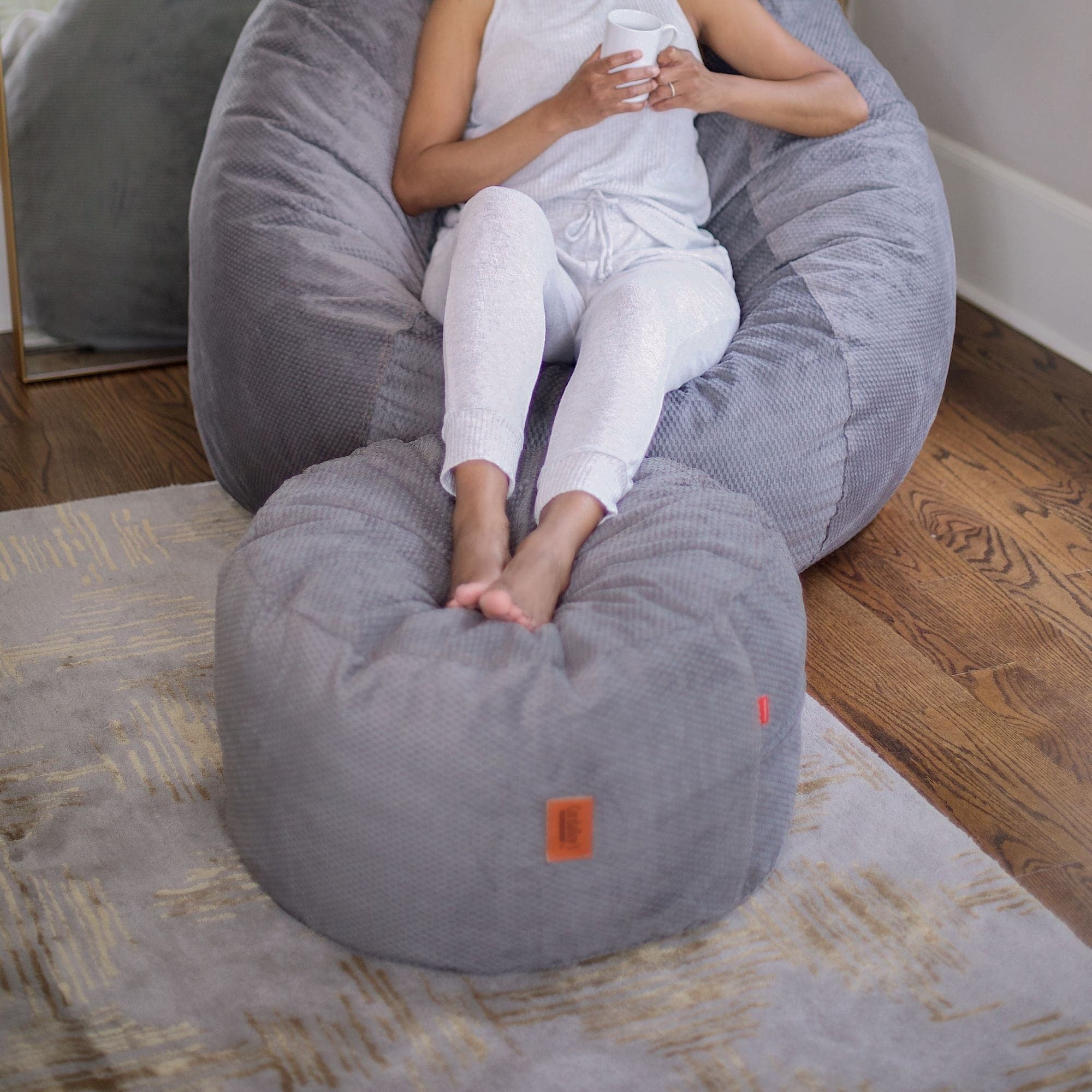 Pouf Footstool - Chenille - Image 4
