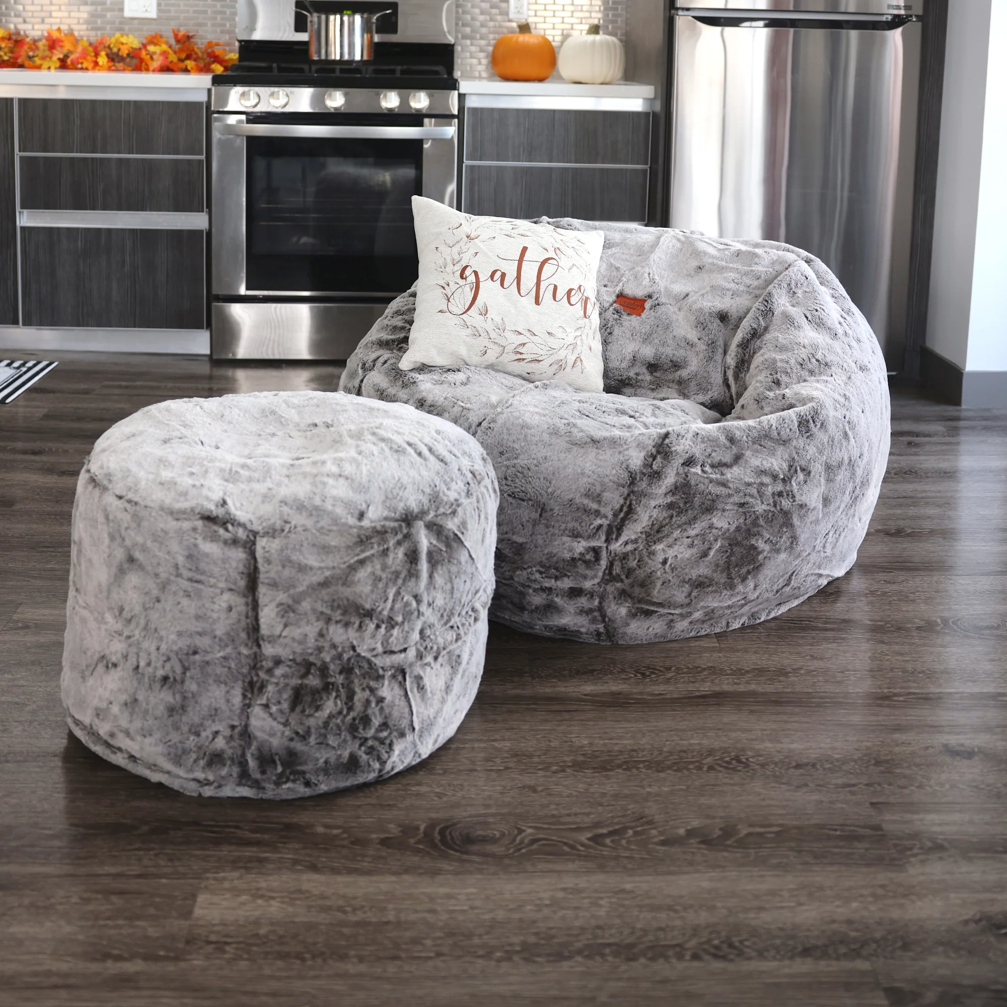 Pouf Footstool - Chinchilla - Image 4