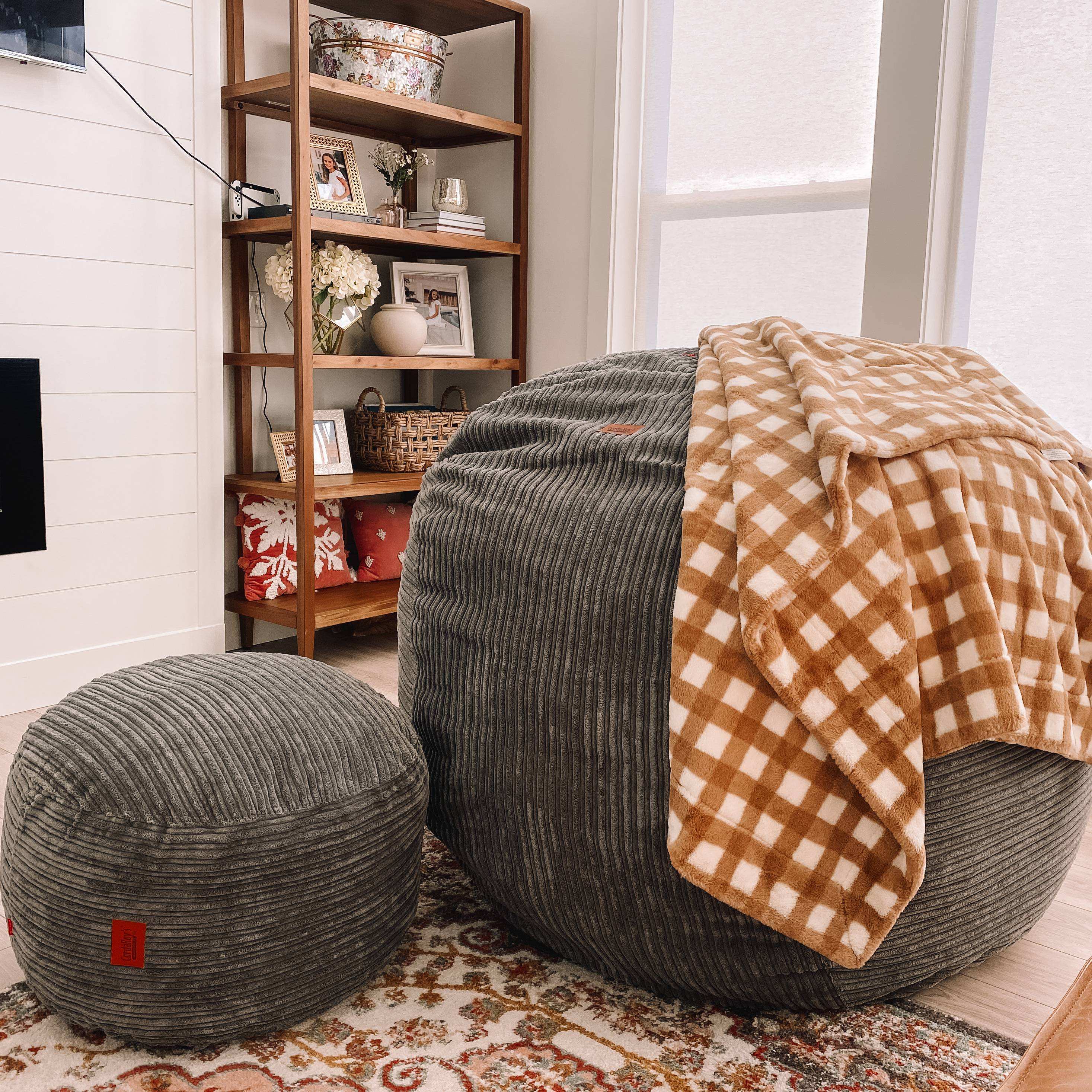 Pouf Footstool - Terry Corduroy - Image 6