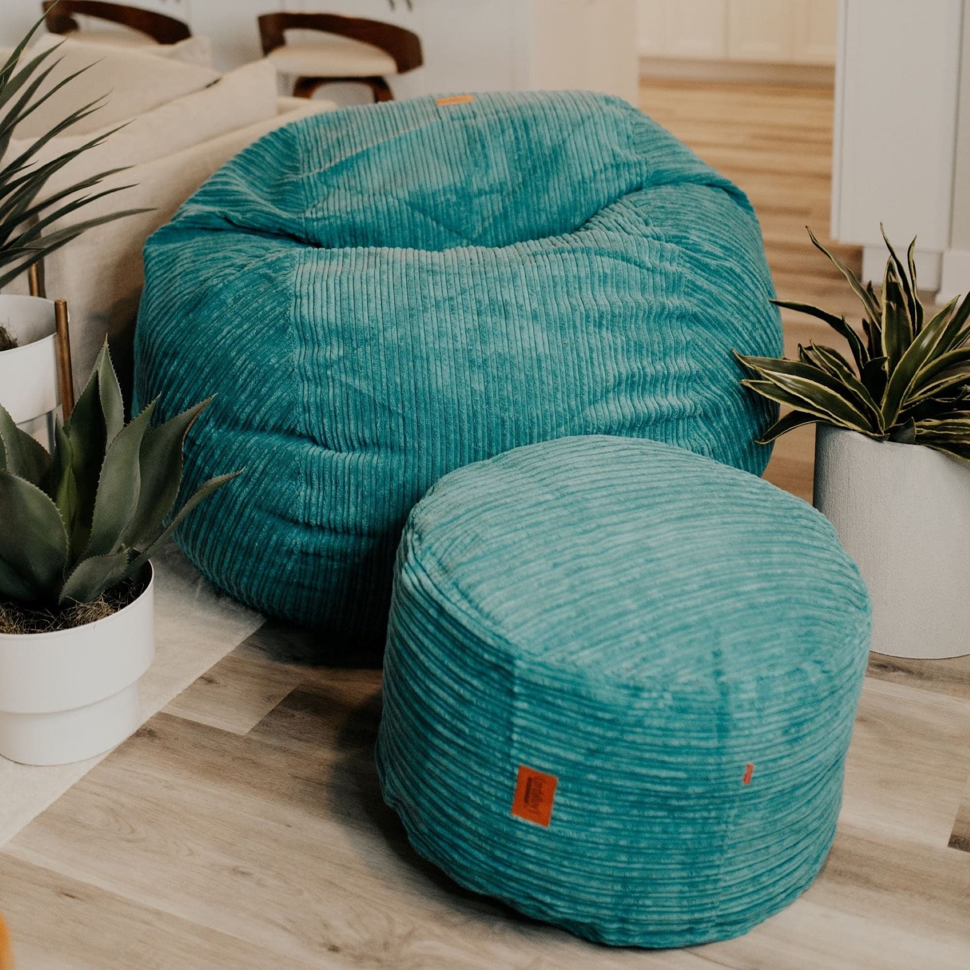 Pouf Footstool - Terry Corduroy - Image 8