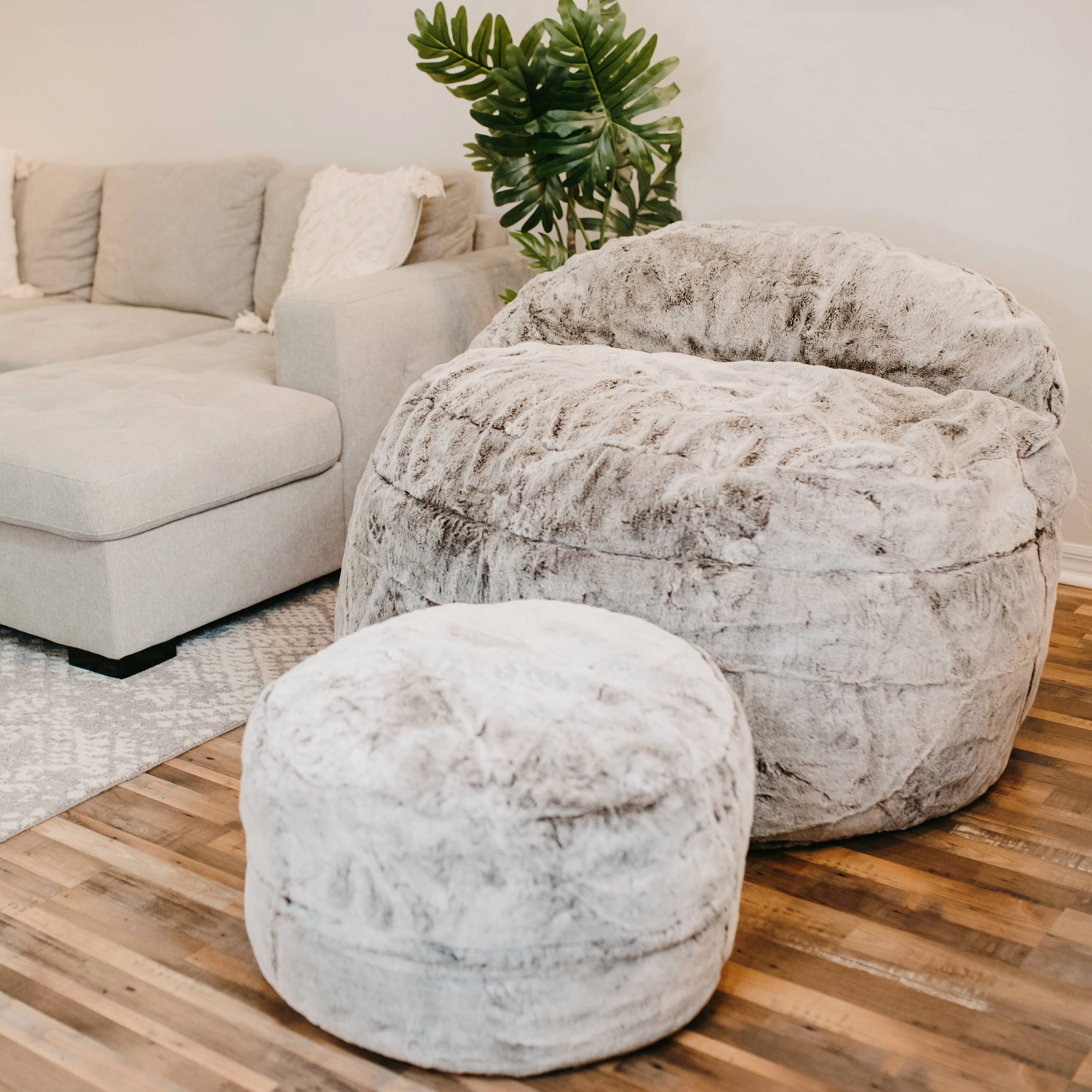 Adult Bean Bag Chair - Queen - NEST Chinchilla - Image 3