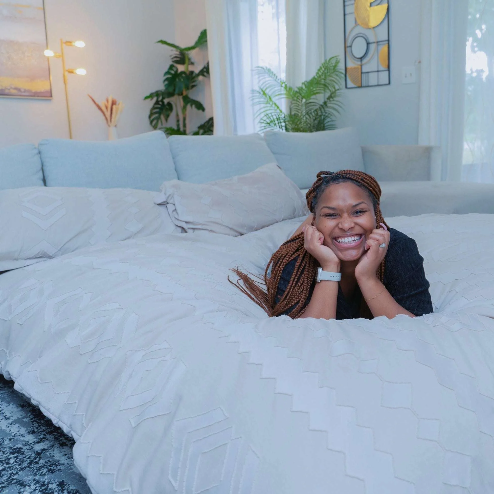 Adult Bean Bag Chair - Queen - NEST Chinchilla - Image 4
