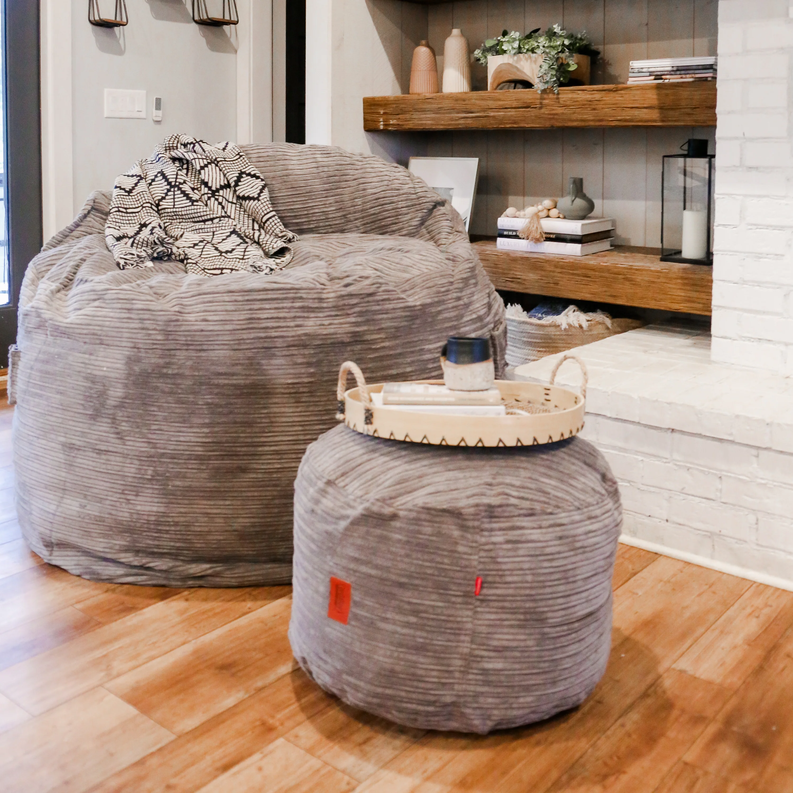Adult Bean Bag Chair - Queen - NEST Terry Corduroy - Image 4