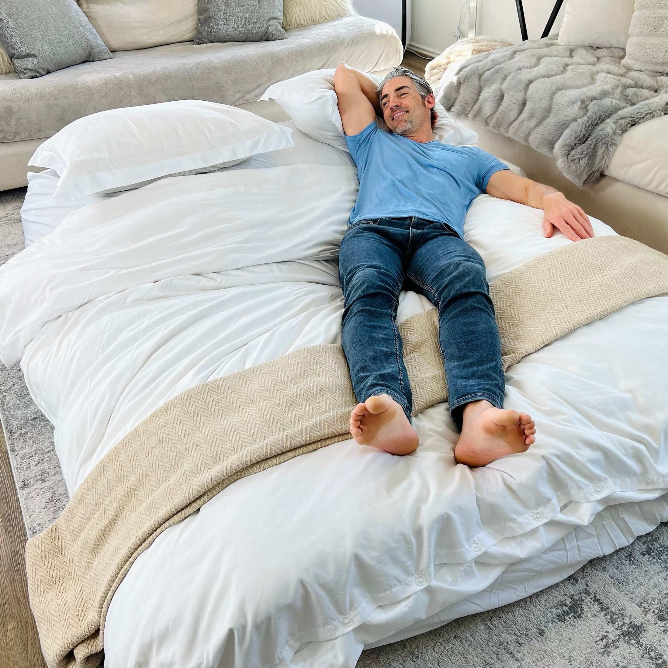 Adult Bean Bag Chair - Queen - NEST Terry Corduroy - Image 7