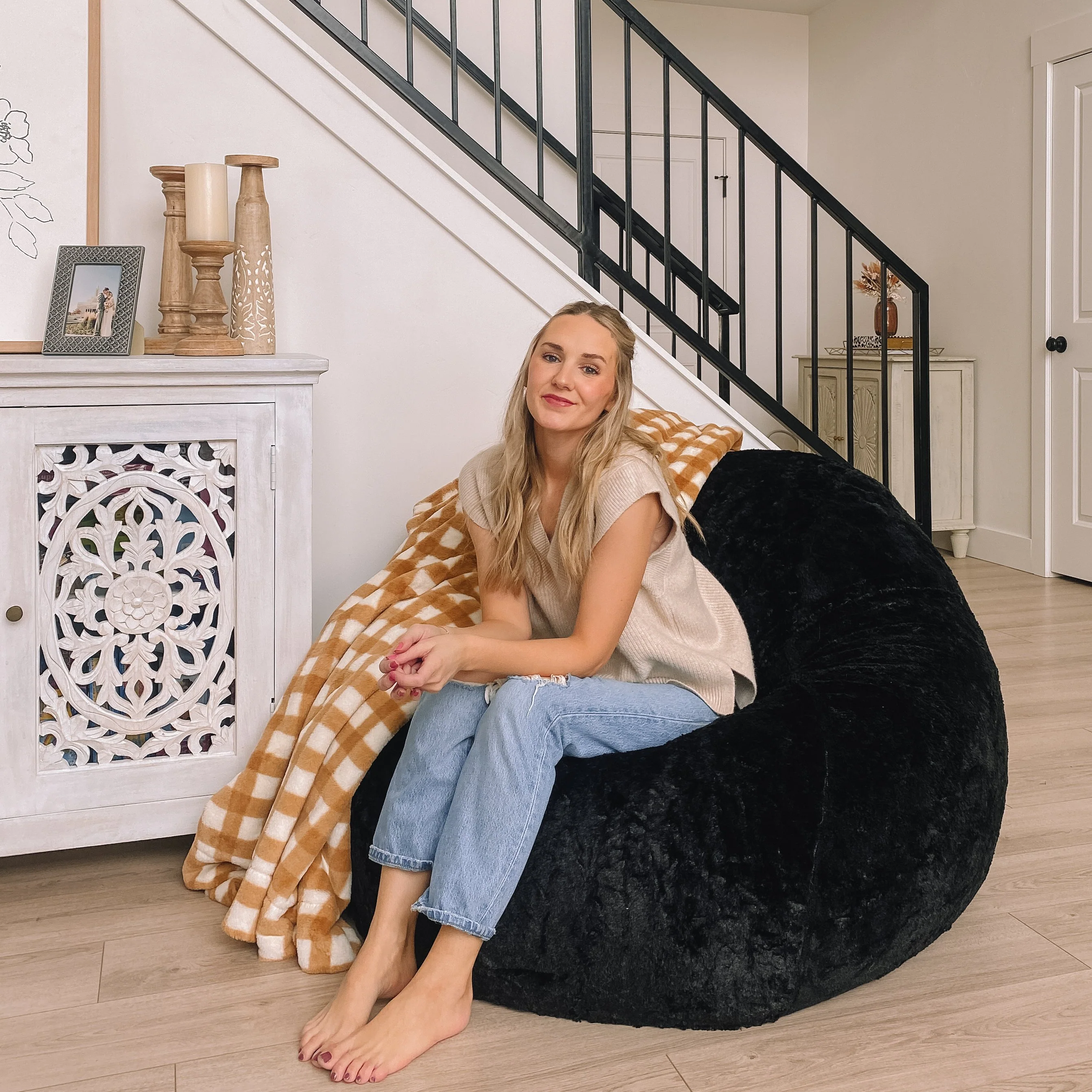 Bean Bag - Queen - Faux Fur - Image 13